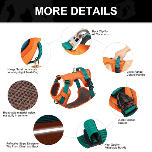 Atmungsaktives Mesh-Hundegeschirr mit Reflexstreifen – Sicherheit & Komfort für jeden Spaziergang 🐶