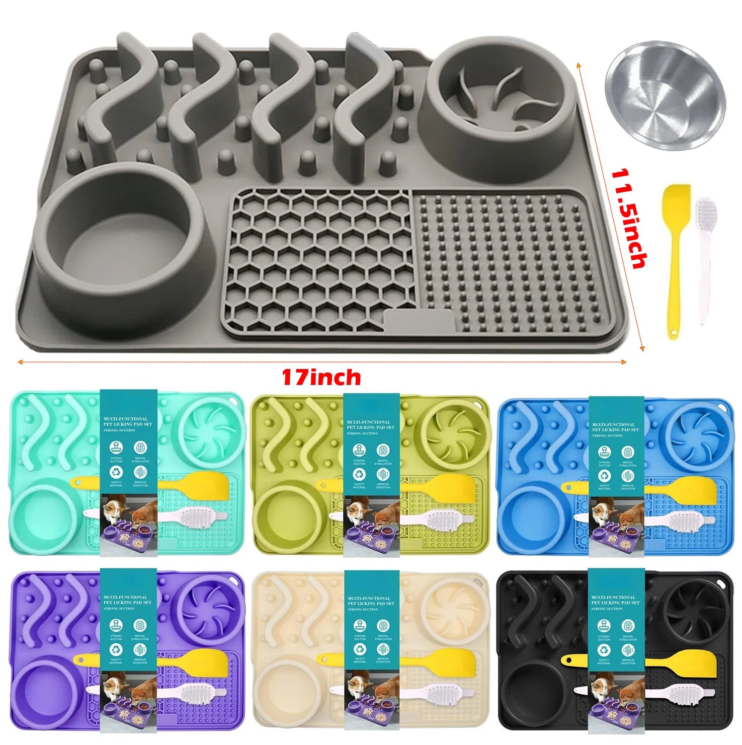 Anti-Schling-Napf-Matte – 100% lebensmittelechtes, ungiftiges Silikon, für gesunde & stressfreie Fütterung